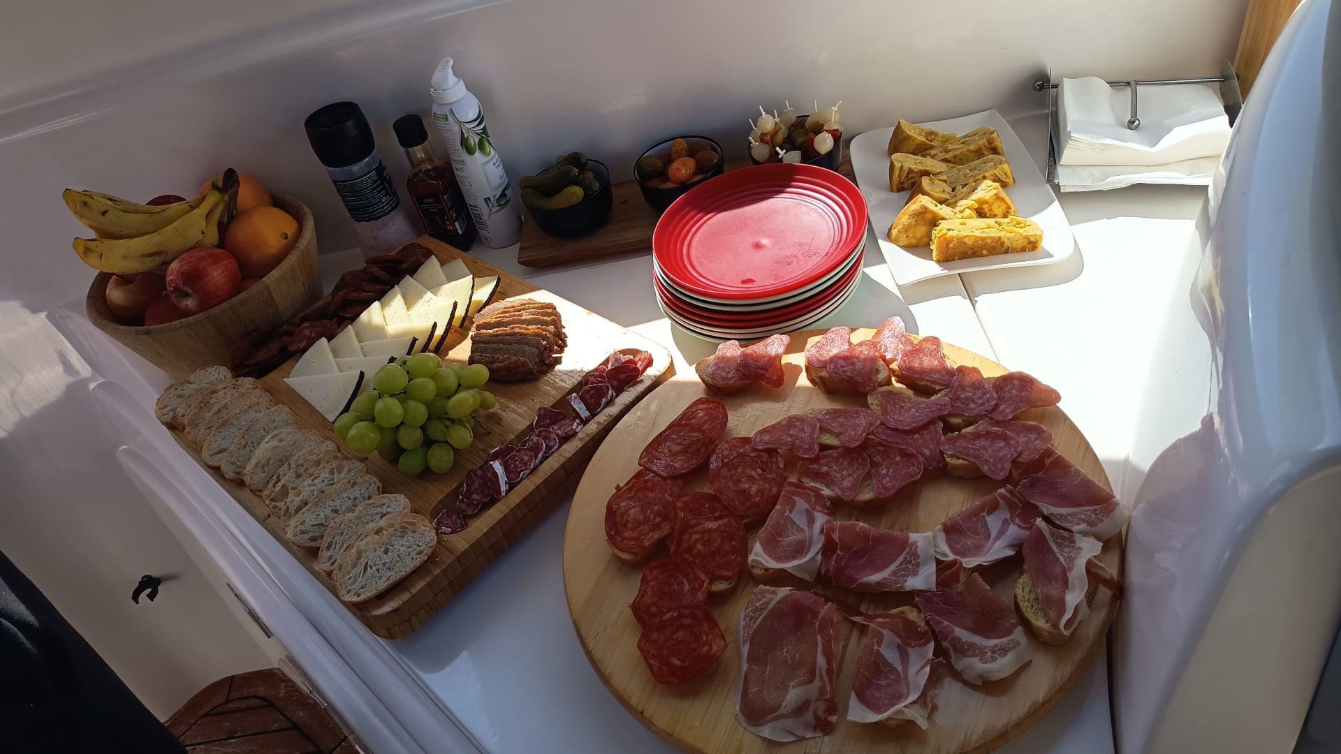 Comida a bordo de Nirvana Dreams